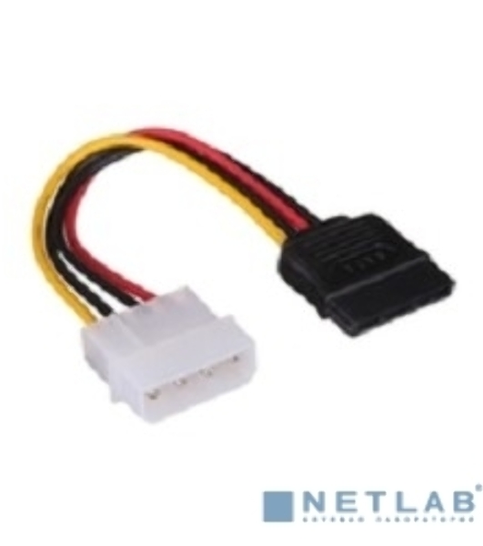 Кабель питания EX138936RUS SATA ExeGate EX-CC-SATA-PS (Molex 4pin/SATA15pin, 0,15м)