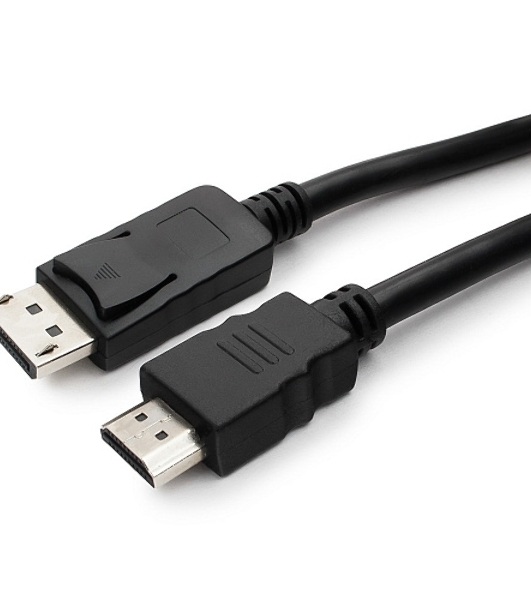Кабель Cablexpert DisplayPort->HDMI, 10м, 20M/19M, черный, экран, пакет