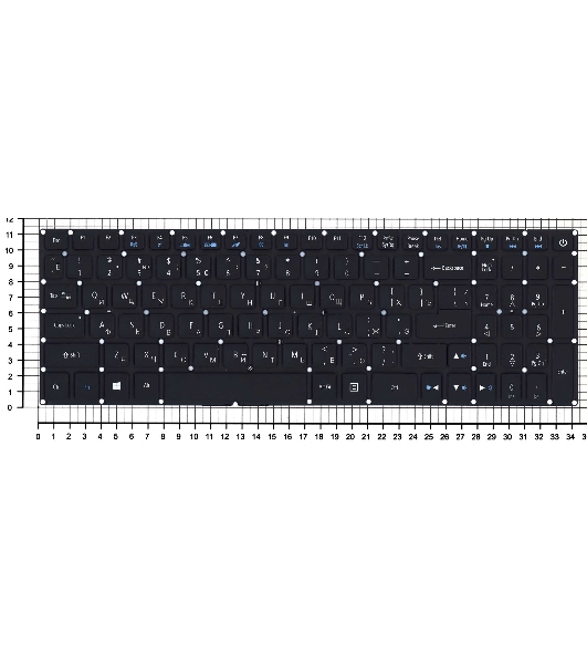 Клавиатура для ноутбука Acer Aspire VN7-593G черная с подсветкой