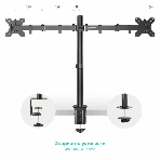 Кронштейн ONKRON D221E для двух мониторов 13'-32' настольный, черный, фото34