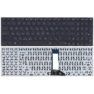 Клавиатура для ноутбука Asus X551 X551CA X551MA черная без рамки (плоский Enter)
