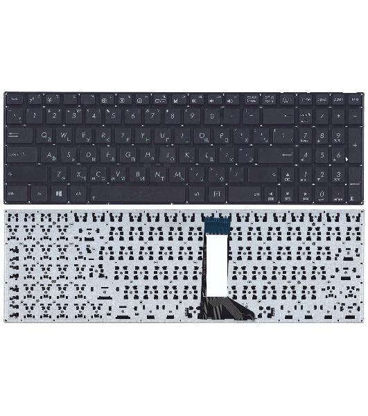 Клавиатура для ноутбука Asus X551 X551CA X551MA черная без рамки (плоский Enter)