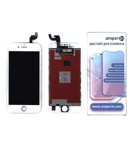 Дисплей Amperin для Apple iPhone 6S в сборе с тачскрином (IPS), белый