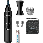 Триммер Philips для носа и ушей, черный, корпус - пластик, 3 насадки-гребня, насадка - триммер, щеточка для очистки, мягкий чехол, батарейка, фото8