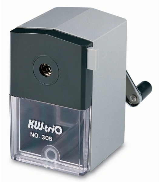 Точилка для карандашей механическая Kw-Trio 305A, 1 отверстие, 8мм пластик, ассорти