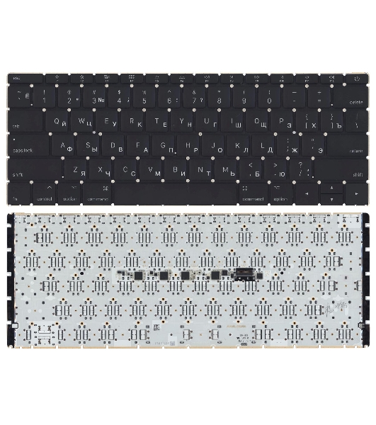 Клавиатура для ноутбука MacBook 12' A1534 2015+ Small Enter черная