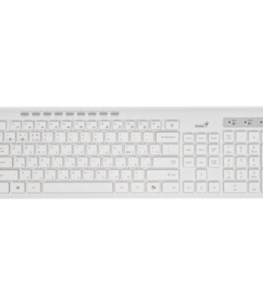 Комплект клавиатура+мышь Genius SlimStar 8230 беспроводной, USB + Bluetooth, 1000 DPI, белый