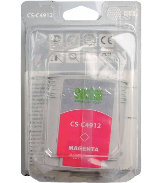 Картридж струйный Cactus CS-C4912 №82 пурпурный (72 мл) для HP Design Jet 500/800C