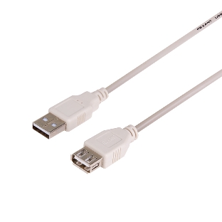 Кабель USB Rexant (шт. USB A - гн. USB A) 3 метра, серый