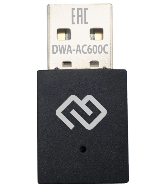 Сетевой адаптер WiFi Digma DWA-AC600C AC600 USB 2.0 (ант.внутр.) 1ант. (упак.:1шт)
