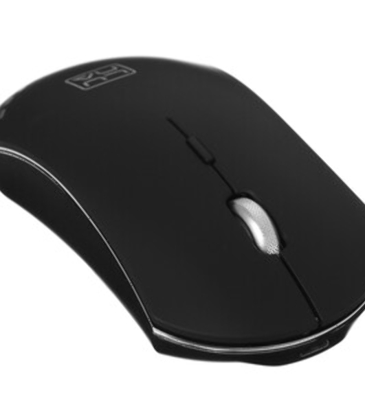 Мышь беспроводная Qumo Office Luna M74 черный, 1600 dpi, радиоканал, USB, кнопки - 6