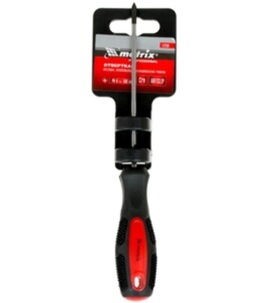 Отвертка Matrix Anti-Slip, PH0 х 100 мм, CrV, двухкомп. рукоятка
