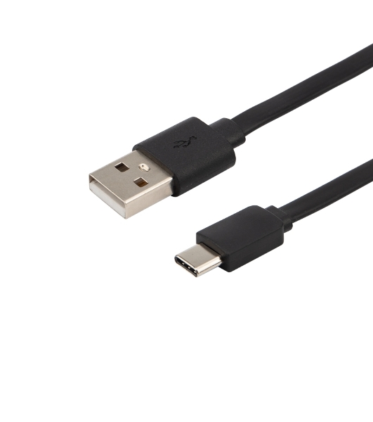 Кабель USB-Type-C Rexant 2,4A/PVC/flat/1м