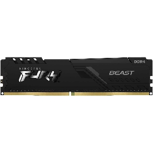 Оперативная память Kingston Fury Beast, DDR4, 32GB (1x32GB), 3200MHz, CL16, DIMM, с радиатором, черный