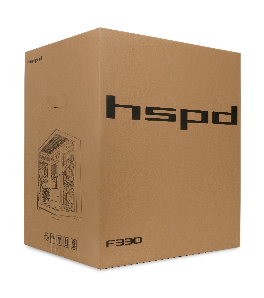 Компьютерный корпус HSPD F330, Panoramic Mini-tower, черный, TG, 0.5 SPCC, 3x120мм ARGB mATX, mITX 160/400/200мм 1x2.5', 2x3.5', 4xPCI 1xUSB-C 3.0, 2xUSB-A1.0 428x280x375мм