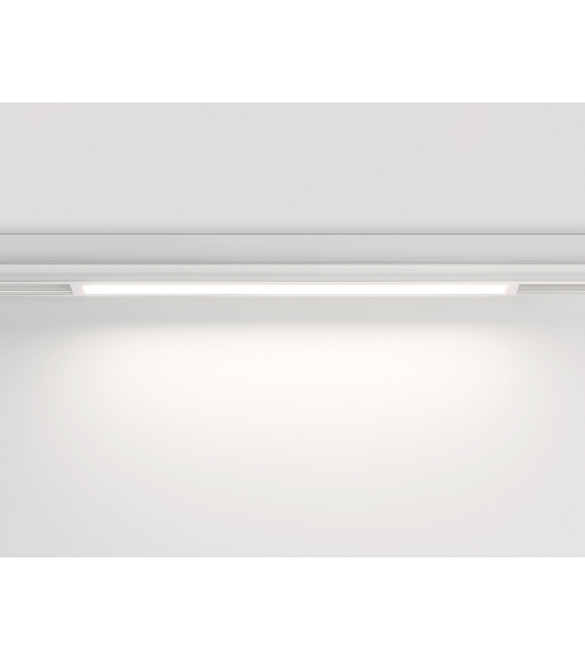 Управляемый светодиодный светильник для шинопровода Magnetic Ambrella light GL1281 WH белый IP20 18W 3000K-6400K 220V 120° 452*25*42 (Без ПДУ)