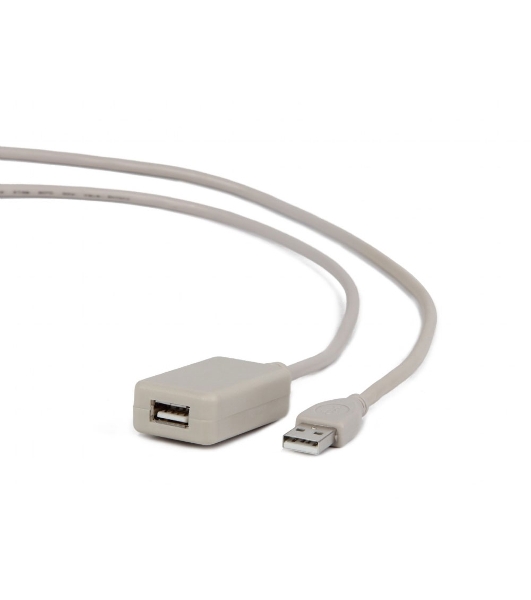 Кабель Gembird USB 2.0 удлинительный, активный 4.8м AM/AF, черный