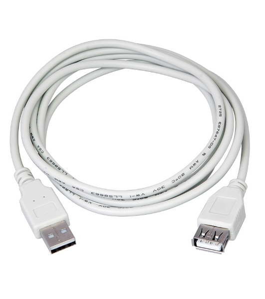 Кабель USB Rexant (шт. USB A - гн. USB A) 3 метра, серый
