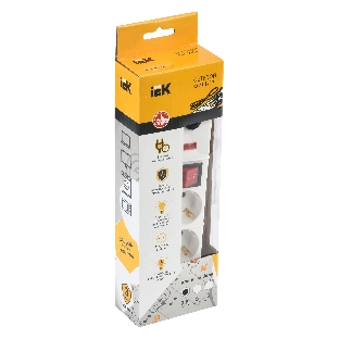 Сетевой фильтр IEK WFP10-16-03-01-N СФ-03К-выкл. 3 места 2Р + PE/1,5 метра 3х1 мм2