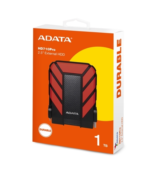 Внешний HDD 2.5' ADATA HD710P, 1TB, USB 3.2 Gen 1 Type-A, 5400 rpm, черный/красный