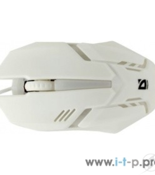 Мышь проводная Defender Cyber MB-560L белый, 1200 dpi, USB, кнопки - 3