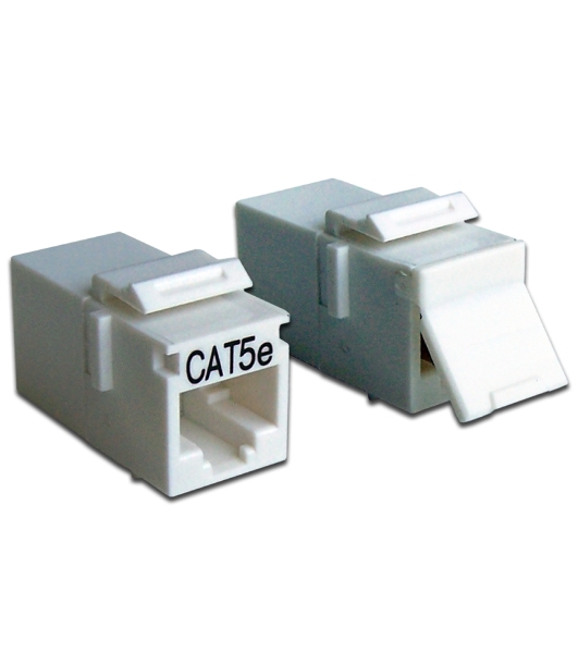Повторитель портов RJ-45, неэкранированный, кат.5E, формата Keystone, белый