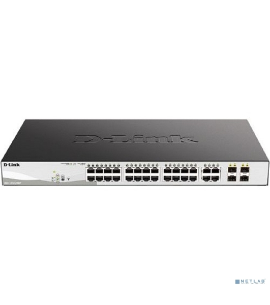 Коммутатор D-Link DGS-1210-28MP/F4A, 24×1 Гбит/с + 4×1 Гбит/с Combo, настраиваемый