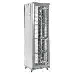 Шкаф телекоммуникационный Rexant напольный 19' 42U 800×800мм, дверь стекло, разборный, серый (RAL 7035), фото 1