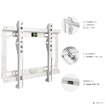 Кронштейн Kromax IDEAL-5 White, 15'-47', max 40 кг, настенный, VESA 200x200 мм, тонкий профиль, фото11