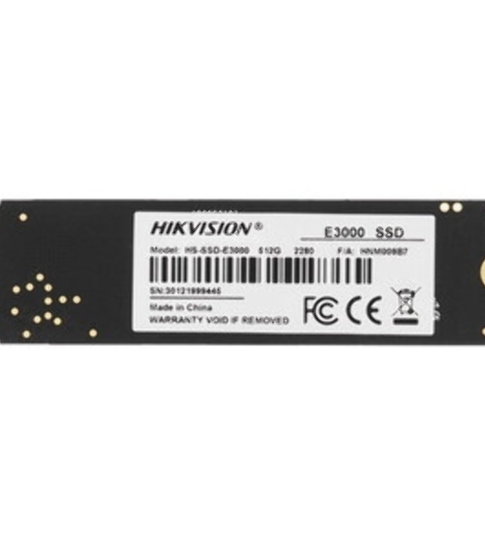 Накопитель SSD Hikvision E3000, 512Gb, PCIe 3.0 x4, M.2 2280, NVMe, R/W 3500/1800