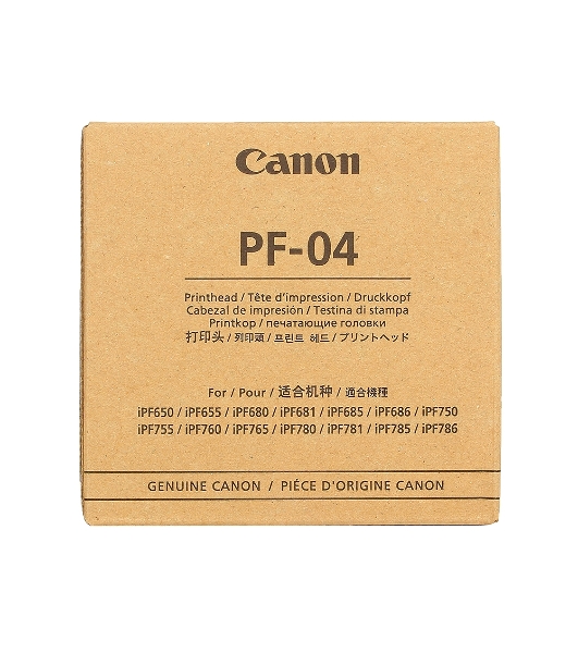 Печатающая головка Canon PF-04 (3630B001) черный для Canon iPF650, iPF655, iPF670, iPF680, iPF685, iPF750, iPF755, iPF760, iPF765, iPF770, iPF780, iPF785, iPF830, iPF840, iPF850.