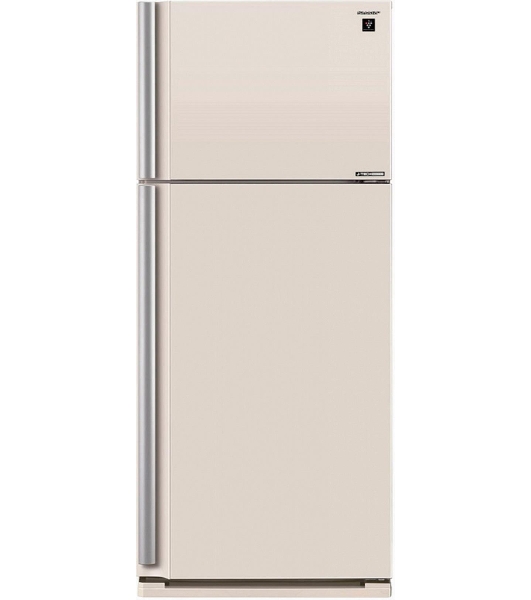 Холодильник Sharp SJ-XE59PMBE бежевый двухкамерный 430/148л морозилка сверху, No Frost