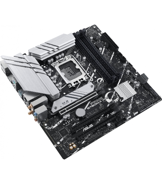 Материнская плата ASUS PRIME B760M-A WIFI, LGA 1700, Intel B760, 4xDDR5, 4xSATA, 2xM.2, 1xPCIe 4.0 x16, 1xPCIe 4.0 x4, 1xPCIe 4.0 x1, 2xHDMI, 1xDP, 1x 2.5Gb LAN, 2xUSB-A 3.2 Gen 2, 4xUSB-A 2.0, 3x3.5 мм, 7.1, mATX