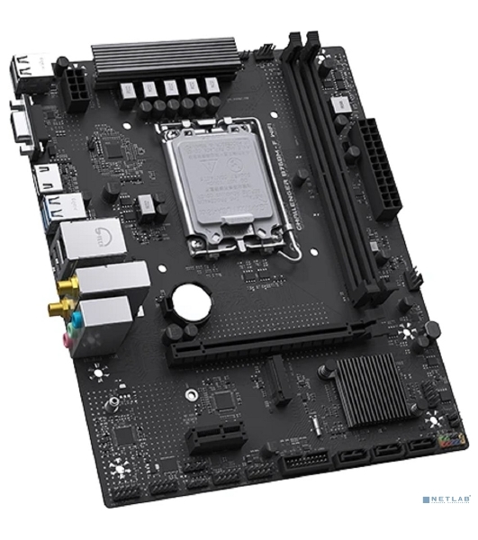 Материнская плата Maxsun Challenger B760M-F WIFI, LGA 1700, Intel B760, 2xDDR4, 3xSATA, 1xM.2, 1xPCIe 4.0 x16, 1xPCIe x1, 1xVGA, 1xHDMI, 1x1Gb LAN, Wi-Fi 5, Bluetooth 4.2, 2xUSB-A 5Gbps, 4xUSB-A 2.0, 3x3.5 мм, 7.1, чёрный, mATX