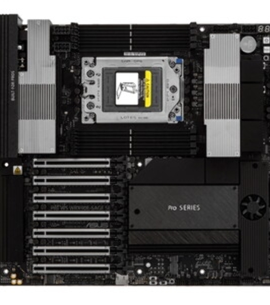 Материнская плата ASUS Pro WS WRX90E-SAGE SE, sTR5, AMD WRX90, 8xDDR5, 4xSATA, 4xM.2, 6xPCI-E 5.0 x16, 1xPCI-E 5.0 x8, 1xVGA, 2xMiniDP, 3x 10Gb LAN, 6xUSB-A 3.2 Gen 2, 1xUSB-A 2.0, 2xUSB-C USB4, 2x3.5 мм, 5.1, SSI EEB