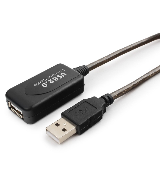 Кабель-удлинитель USB2.0 активный Gembird/Cablexpert UAE-01-5M, AM/AF, 5м