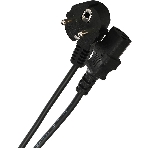 Кабель компьютер-розетка 220V (EURO) VDE 3G0,75мм2 VCOM CE021-CU 1,8 м, фото 1