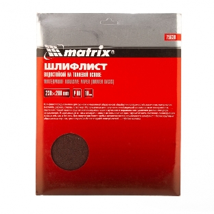 Шлифлист Matrix на тканевой основе, P 60, 230 х 280 мм, 10 шт., водостойкий