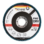 Круг лепестковый торцевой Kranz циркониевый, P40, 125х22,2мм INOX, фото4