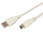 Кабель USB Rexant (шт. mini USB - шт. USB A) 1.8 м, серый, фото 1