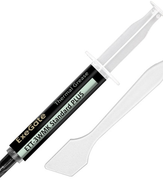 Термопаста ExeGate ETТ-3WMK Standard PLUS (3,2 Вт/(м•К), 5г, шприц с лопаткой)
