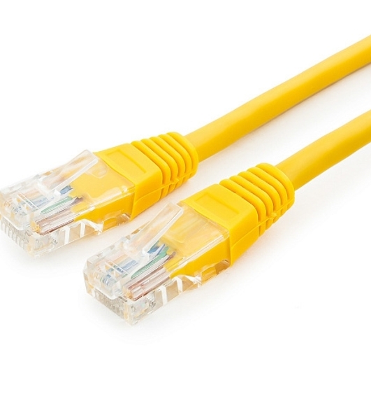 Патч-корд UTP Cablexpert cat.5e, 0.25м, литой, многожильный, желтый