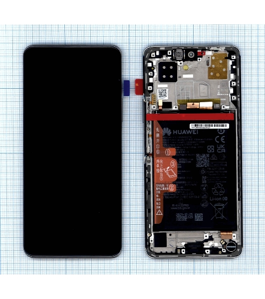 Дисплей для Huawei Nova 9 SE в сборе с тачскрином, панелью и аккумулятором (SPY 02354UWA), белый