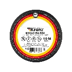 Изолента ПВХ Kranz 0.13х15 мм, 10 м, черная (10 шт./уп.), фото 1