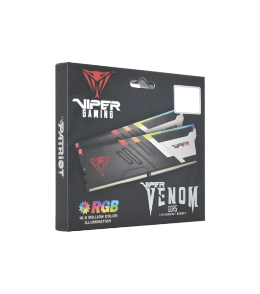 Оперативная память Patriot Viper Venom, DDR5, 32GB (2x16GB), 7400MHz, CL36, DIMM, с радиаторами, RGB, черный