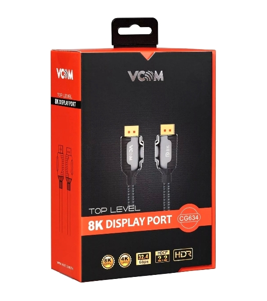 Кабель соединительный DISPLAY PORT v1.4, 8K@60Hz, 3m VCOM