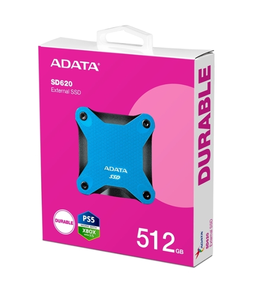 Внешний SSD A-DATA External SD620, 512Gb, USB 3.2, R/W -550/500 MB/s синий