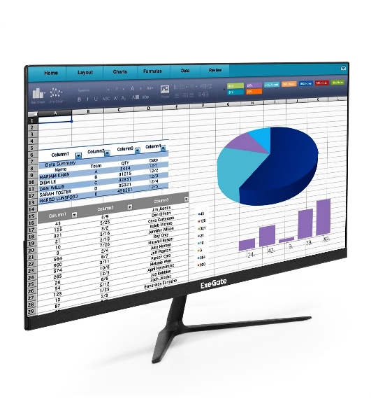 Монитор LCD ExeGate 23.8' EP2400TA черный IPS 1920x1080 100Hz 5ms 16:9 250cd 1000:1 178/178 D-Sub HDMI2.0 DisplayPort AudioOut встроенный БП FreeSync Flicker-free VESA EX300349RUS