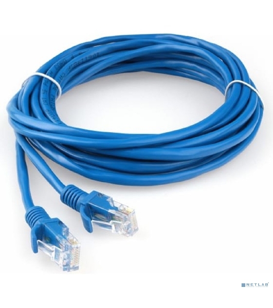 Патч-корд CCA light UTP Гарнизон PC-UTP-5e-5-B cat.5e, 5м, литой, многожильный синий