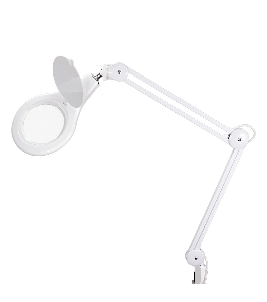 Лупа на струбцине Rexant, круглая, 5D, с подсветкой 108 LED, белая